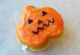 Jackolantern Pumpkin Halloween Doughnut Magnet, Polymer Clay Fridge Magnet