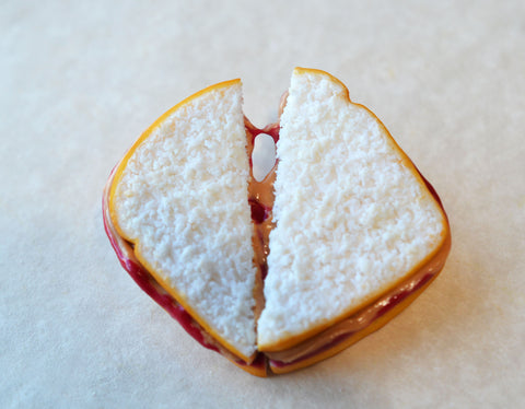 strawberry peanut butter and jelly sandwich magnet