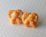 Salted Soft Pretzel Mini Food Stud Earrings