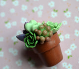 Polymer Clay Mini Succulent Potted Plant Arrangement Magnet