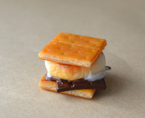 Polymer Clay S'mores Charm or Key Chain