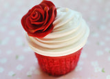 Red Velvet Rose Cupcake Realistic Miniature Food Magnet Polymer Clay Fridge Magnet