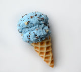 Cookie Monster Ice Cream Cone Miniature Food Magnet Polymer Clay Magnet
