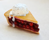 Cherry Pie Slice with Ice Cream Fridge Magnet
