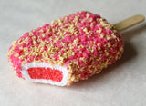 Strawberry Short Cake Ice Cream Bar Miniature Food Polymer Clay Food Magnet