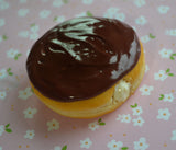 Boston Cream Doughnut Polymer Clay Food Magnet Miniature Food Magnet