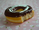 Chocolate Glazed Doughnut Food Magnet Polymer Clay Miniature Food