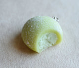 Green Tea Matcha Ice Cream Mochi Charm, Polymer Clay Mini Food Jewelry