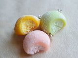 Green Tea Matcha Ice Cream Mochi Charm, Polymer Clay Mini Food Jewelry