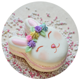 Bunny French Macaron Miniature Food Magnet, Polymer Clay, Food Decor