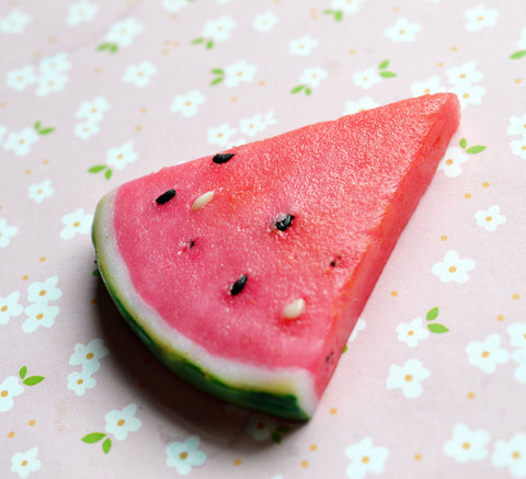 Watermelon Slice Polymer Clay Miniature Food Magnet Refrigerator Magnet