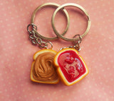 Strawberry Peanut Butter and Jelly Friendship Best Friends Key Chain Set