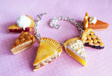 Polymer Clay Pie Slice Charm Bracelet