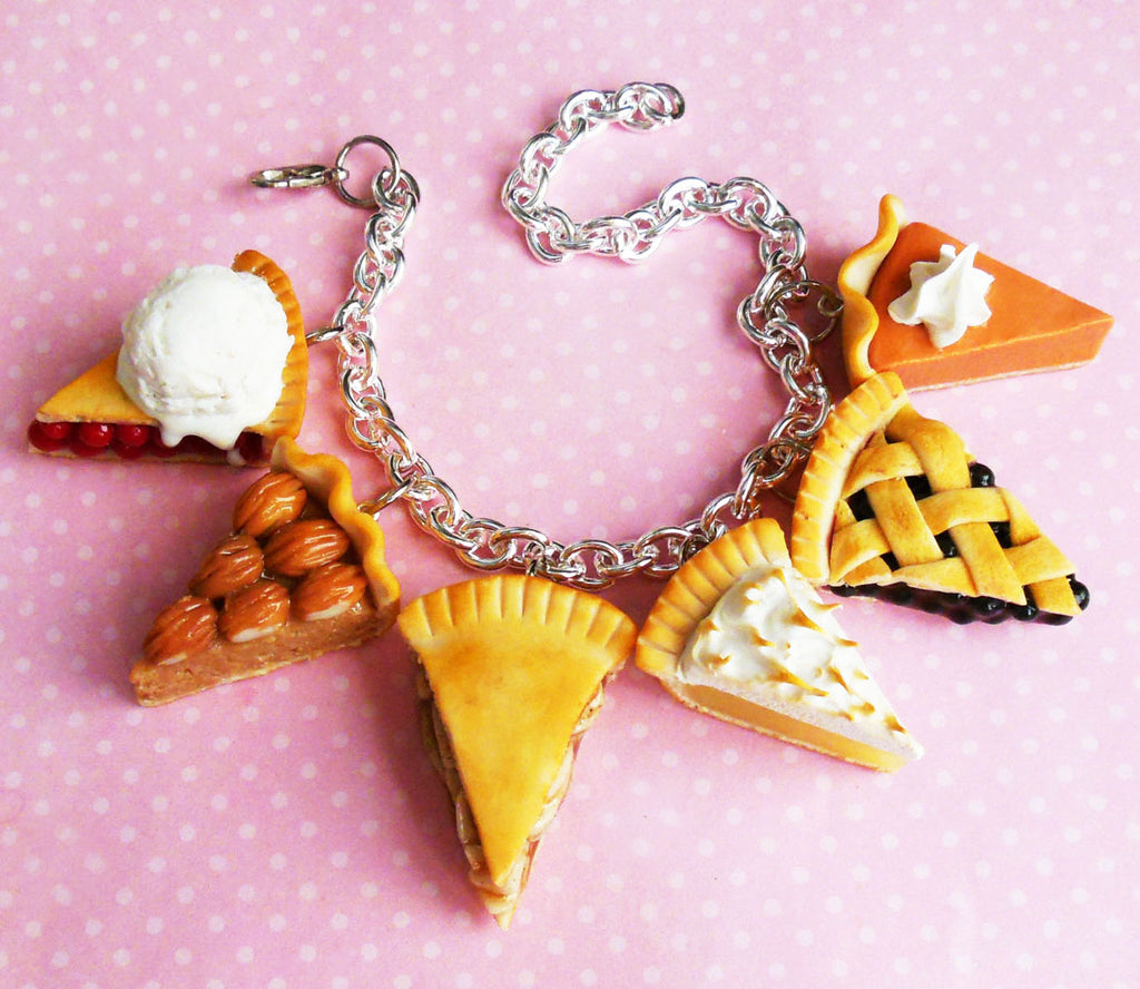 Breakfast foods charm bracelet