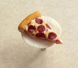 Pepperoni Pizza on Paper Plate Ring
