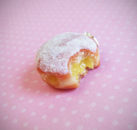 Lemon Filled Jelly Doughnut Charm or Key Chain