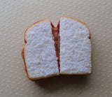 Strawberry peanut butter and jelly sandwich magnet, polymer clay realistic food fridge magnet