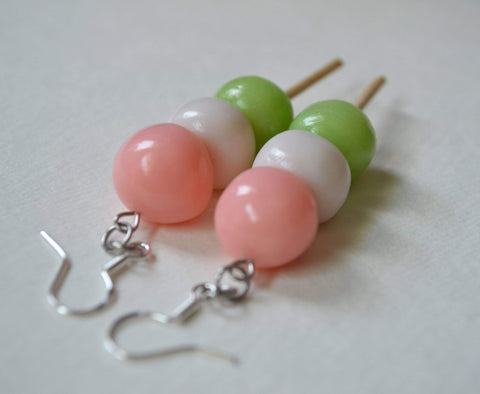 Japanese Three Color Dango Earrings