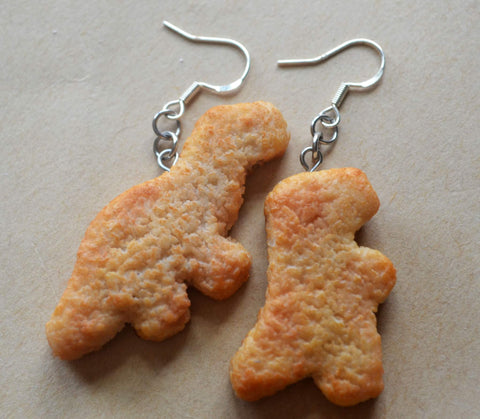 Dino Chicken Nugget Hook Earrings